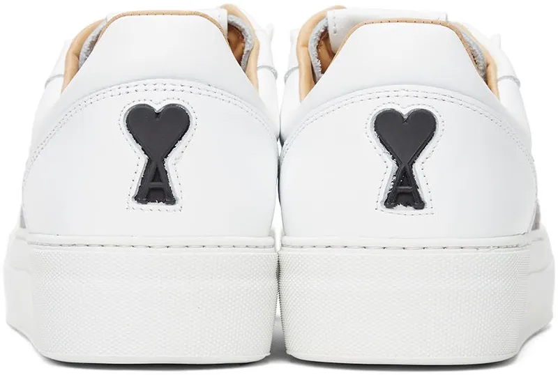 AMI Alexandre Mattiussi White & Black Ami de Cœur Sneakers (USN414.858)