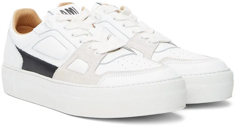 AMI Alexandre Mattiussi White & Black Ami de Cœur Sneakers (USN414.858)