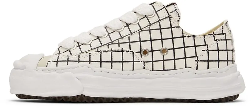 Miharayasuhiro White & Black Hank Low Sneakers (A08FW721)