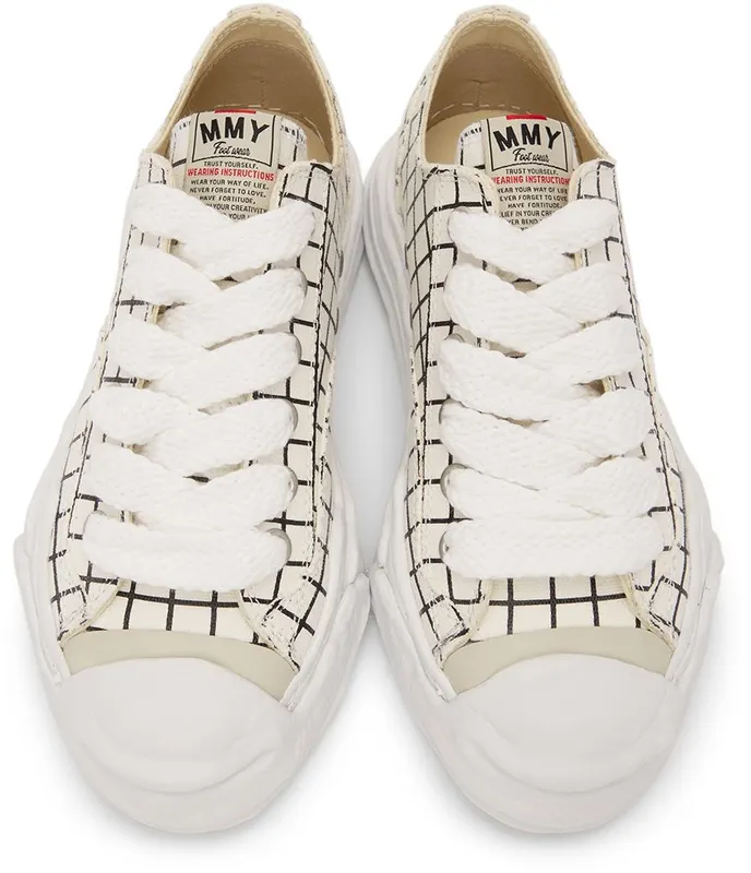 Miharayasuhiro White & Black Hank Low Sneakers (A08FW721)
