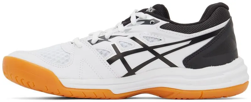 Asics White & Black Upcourt 4 Sneakers (1072A055.100)