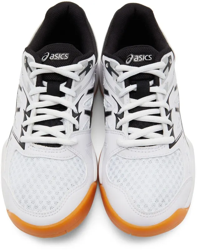 Asics White & Black Upcourt 4 Sneakers (1072A055.100)