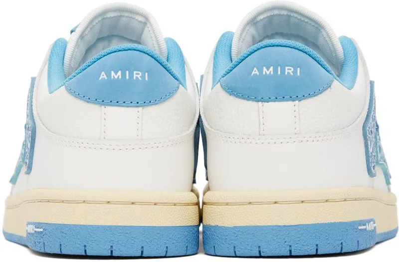 AMIRI White & Blue Bandana Skel Sneakers (PF22MFS006-123)