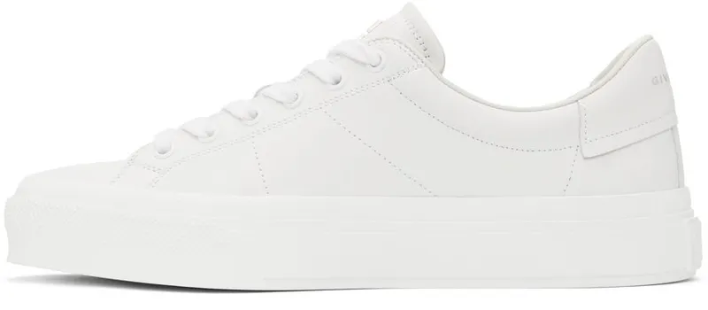 Givenchy White & Blue City Sport Print Sneakers (BH005VH17D)