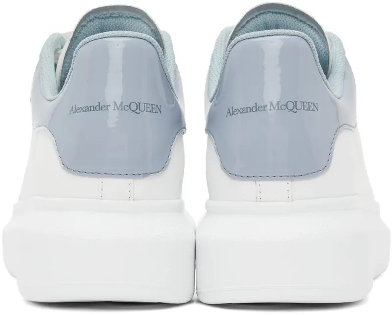 Alexander McQueen White & Blue Oversized Sneakers (697101WIBND)