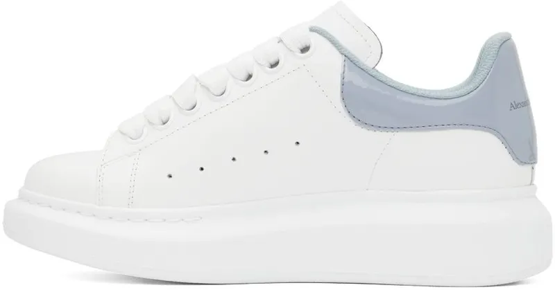 Alexander McQueen White & Blue Oversized Sneakers (697101WIBND)