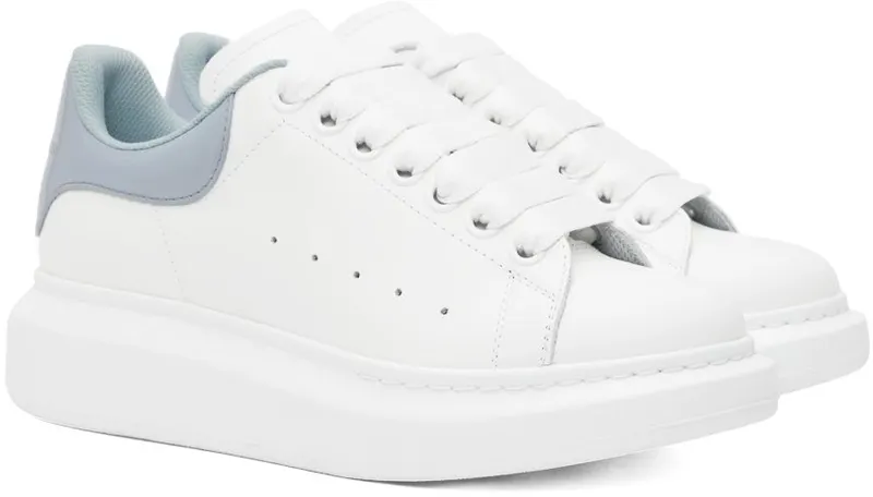Alexander McQueen White & Blue Oversized Sneakers (697101WIBND)