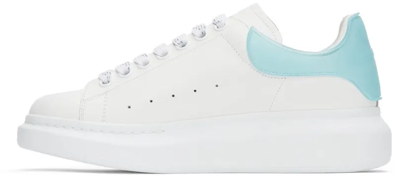 Alexander McQueen White & Blue Oversized Sneakers (625156WHXMT9729)