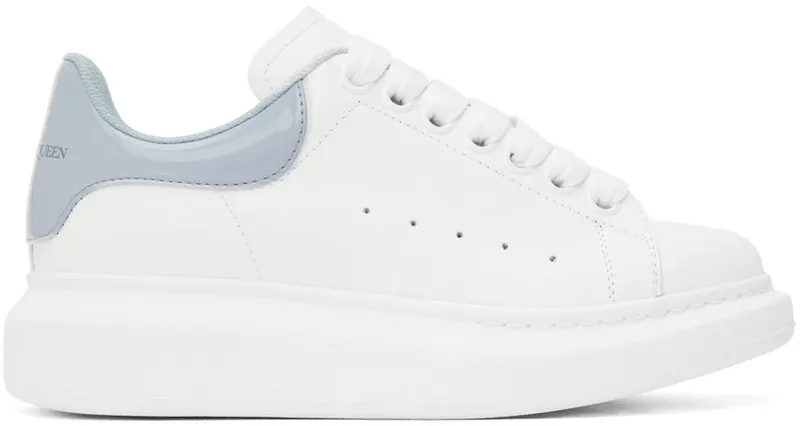 Alexander McQueen White & Blue Oversized Sneakers (697101WIBND)