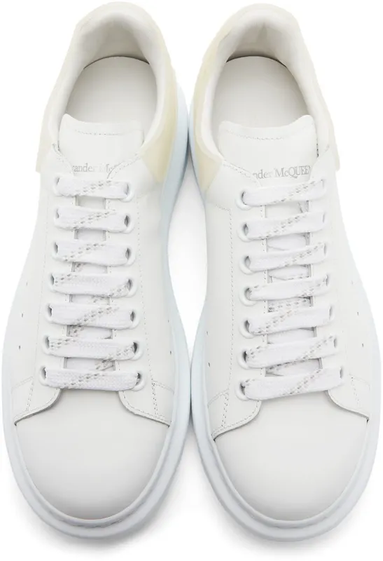 Alexander McQueen White & Off-White Oversized Sneakers (625156WHXMT9440)