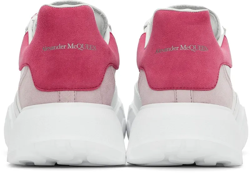 Alexander McQueen White & Pink Court Trainer Sneakers (633915WIA9D)