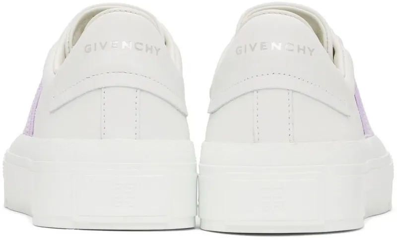 Givenchy White & Purple City Sport Sneakers (BE0029E1BC599)