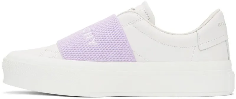 Givenchy White & Purple City Sport Sneakers (BE0029E1BC599)