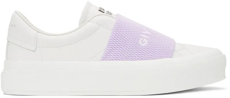 Givenchy White & Purple City Sport Sneakers (BE0029E1BC599)