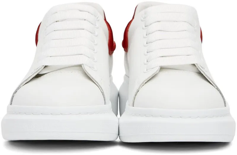 Alexander McQueen White & Red Oversized Sneakers (682396WIBN59676)