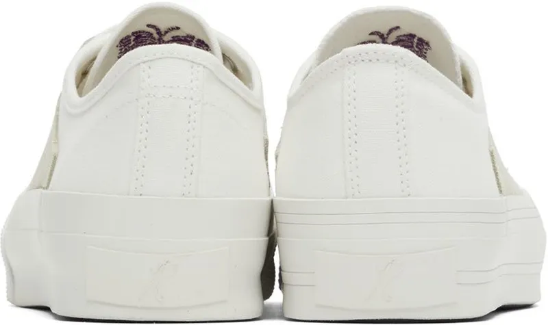 NEEDLES White Asymmetric Ghillie Sneakers (KP045)