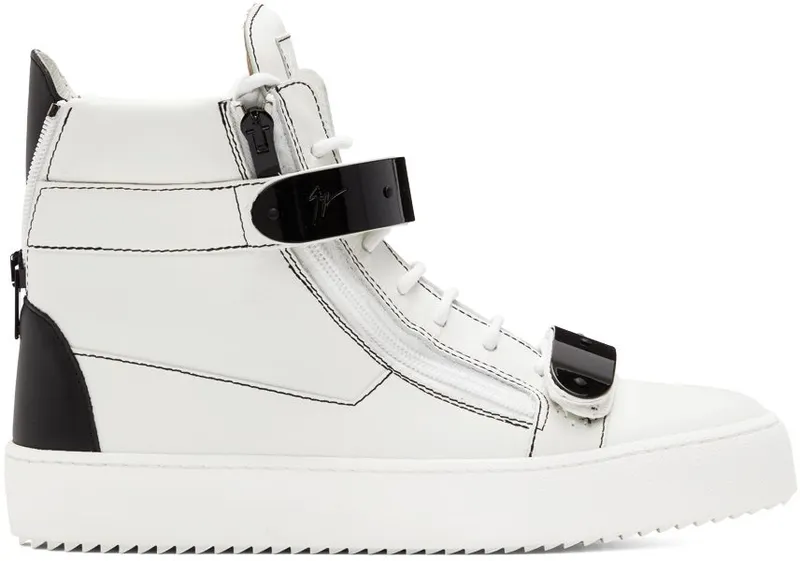 Giuseppe Zanotti White Coby High Sneakers (RM20004-92185)