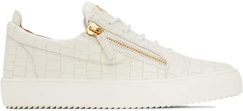 Giuseppe Zanotti White Croc May London Frankie Sneakers (RU00010-91221)