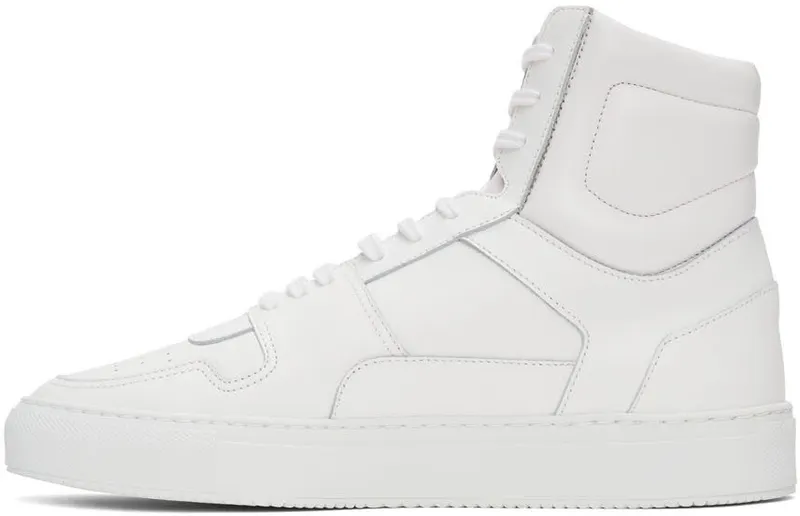 Common Projects White Cracked Leather High Sneakers (ARTICLE 2335)