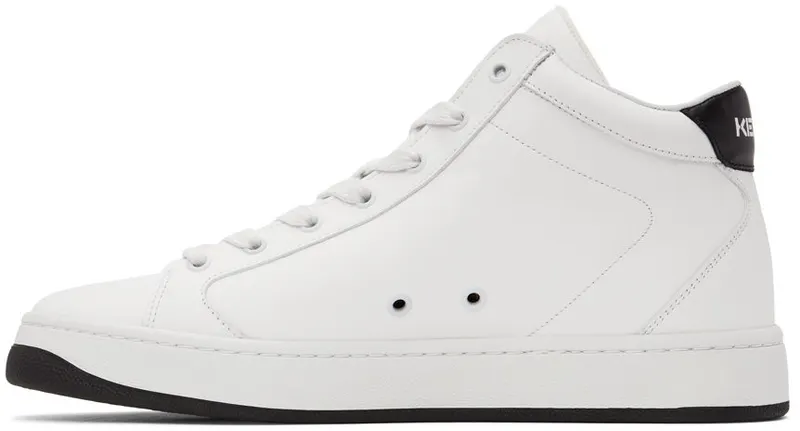 Kenzo White K-Logo Kourt High Sneakers (FB65SN370L50)