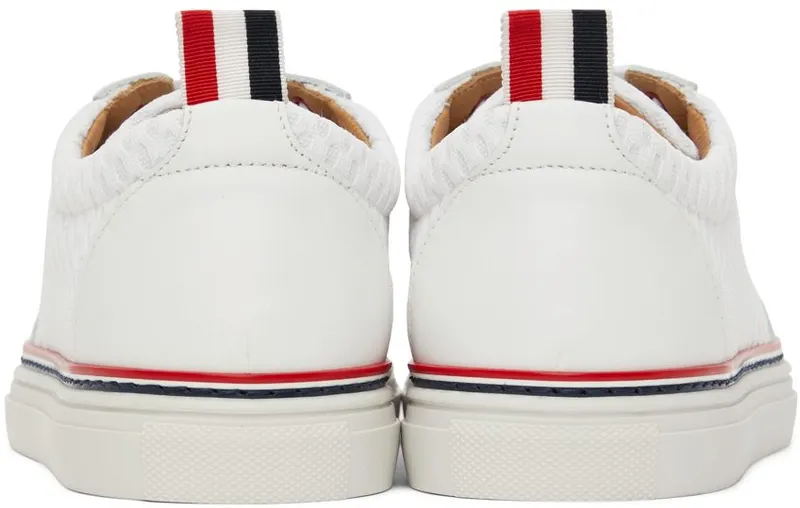 Thom Browne White Leather & Mesh Sneakers (FFD115A-03193)