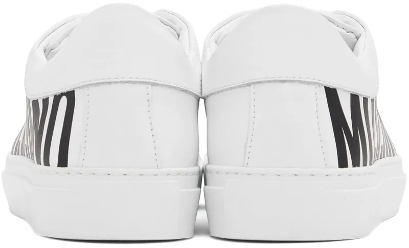 Moschino White Leather Sneakers (MA15022G1E MF0)