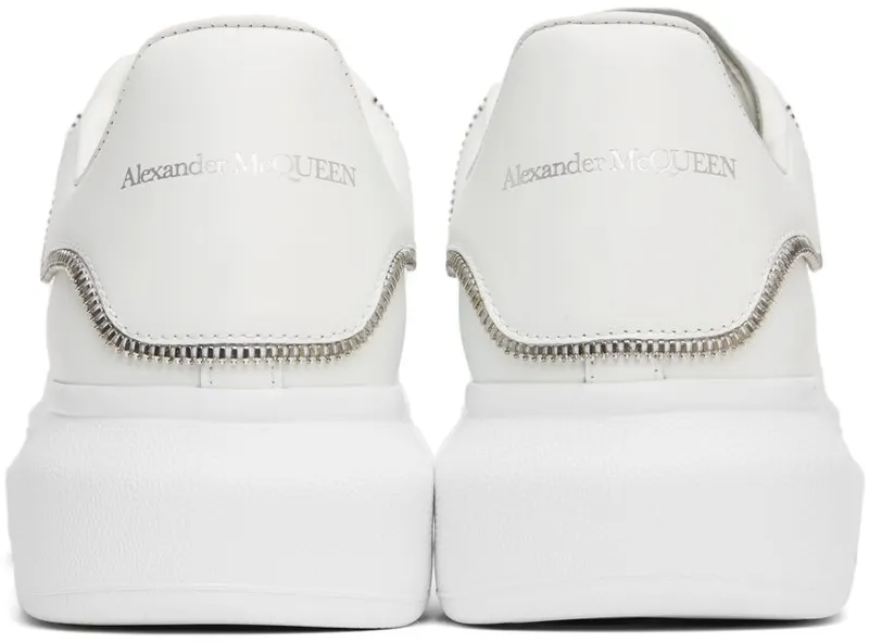 Alexander McQueen White Oversized Larry Zip Sneakers (688521WIB9P9071)