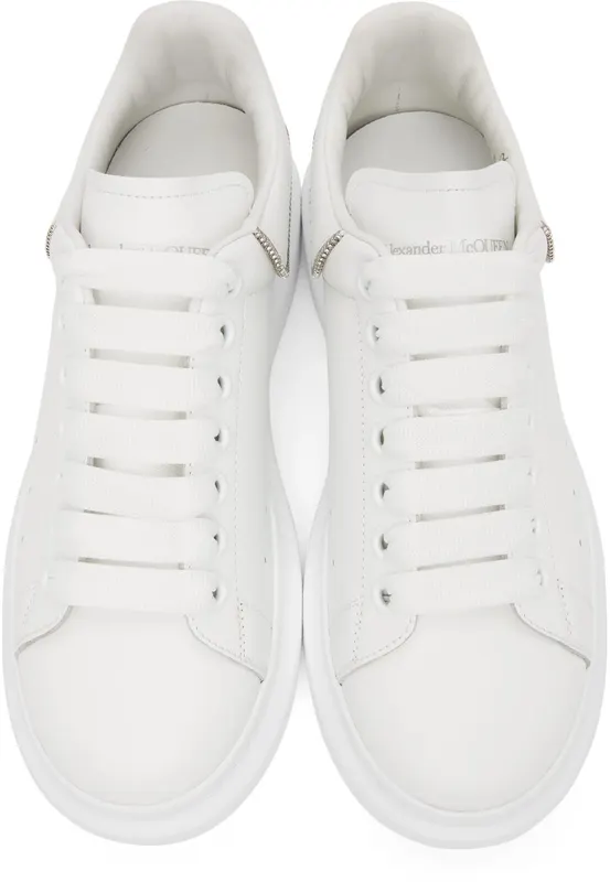 Alexander McQueen White Oversized Larry Zip Sneakers (688521WIB9P9071)