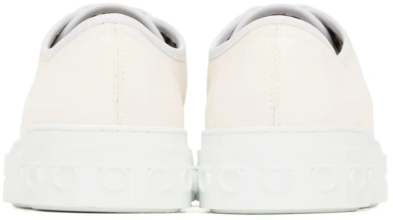 Salvatore Ferragamo White Recycled Cotton Sneakers (751193 020709002)