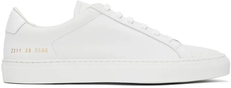 Common Projects White Retro Low Sneakers (ARTICLE 2311)