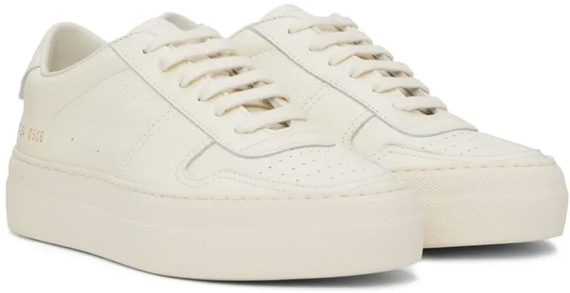 Common Projects White Summer Edition BBall Low Sneakers (6083)