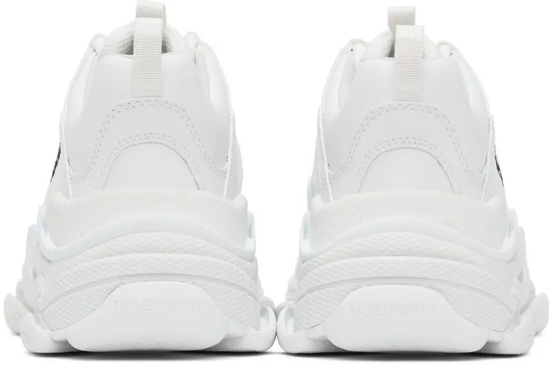 Balenciaga White Triple S Low-Top Sneakers (536737-W2FA5-9000)
