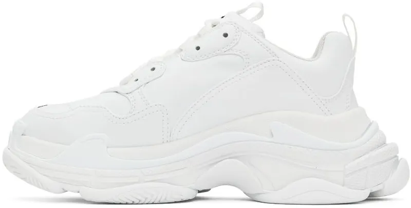 Balenciaga White Triple S Low-Top Sneakers (536737-W2FA5-9000)