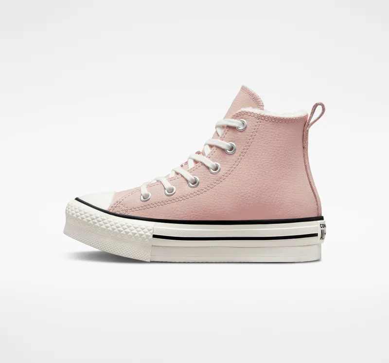 Converse Chuck Taylor All Star EVA Lift Platform Lined Leather Stone Mauve/vintage White
