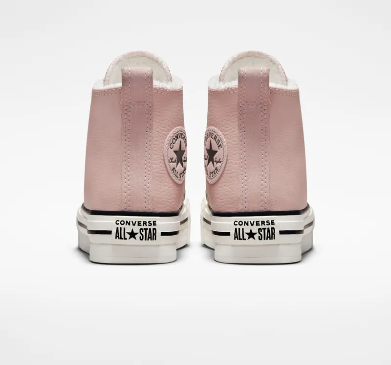 Converse Chuck Taylor All Star EVA Lift Platform Lined Leather Stone Mauve/vintage White