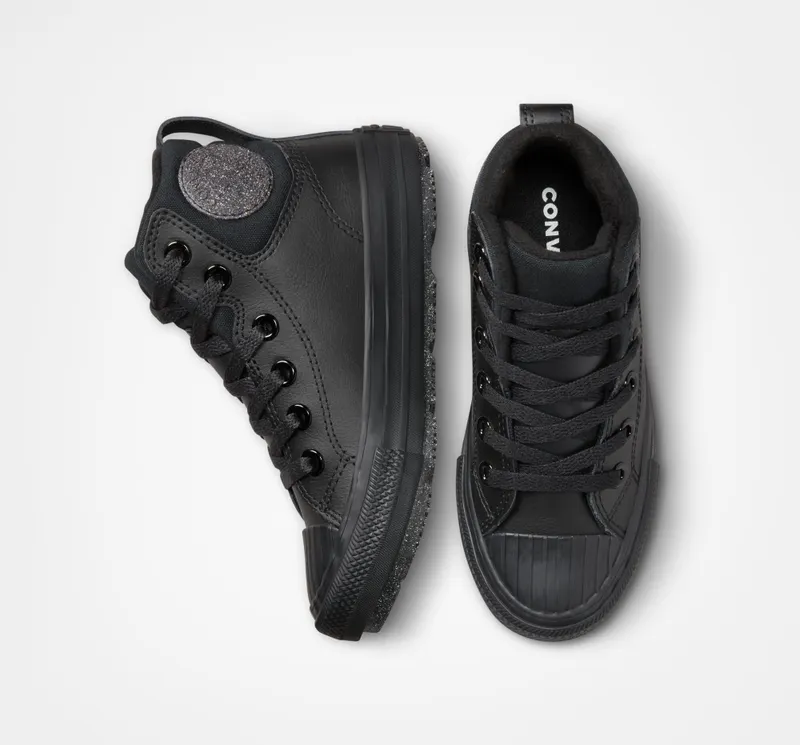 Converse Chuck Taylor All Star Berkshire Boot Leather Zwart/zwart/iron Grey