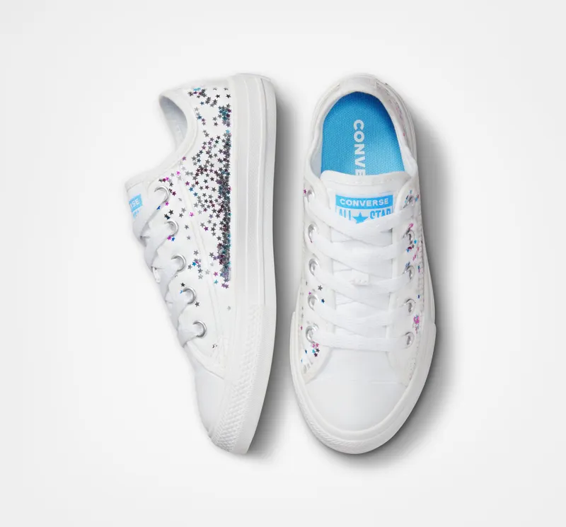 Converse Chuck Taylor All Star Encapsulated Glitter Wit/university Blue/roze