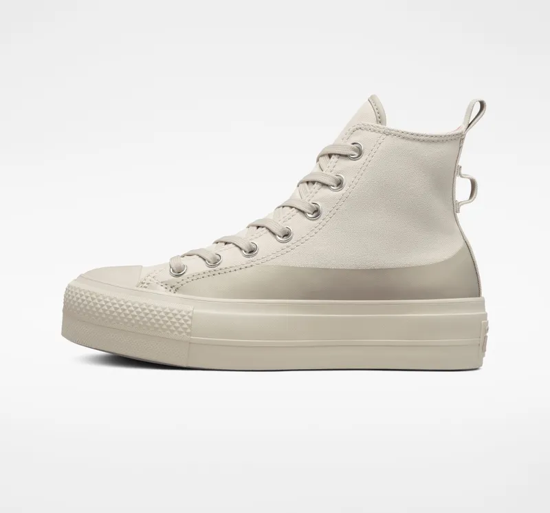 Converse Chuck Taylor All Star Lift Platform Water-Repellent Canvas Desert Sand/stone Mauve