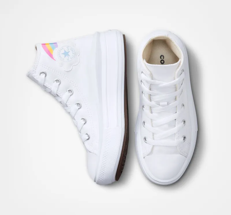 Converse Chuck Taylor All Star Move Platform Cloud Wit/jp Blue/roze