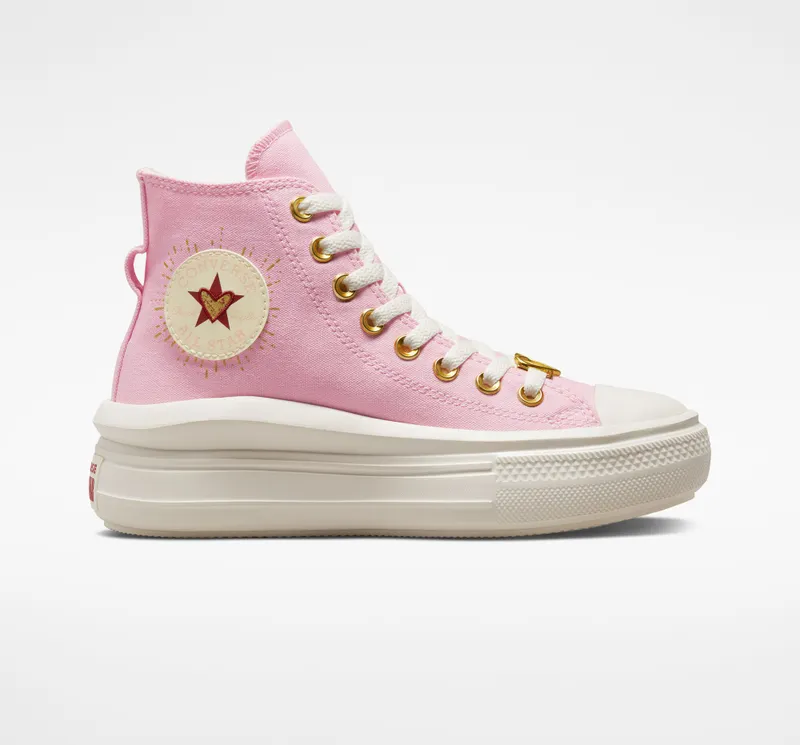 Converse Chuck Taylor All Star Move Platform Hearts Sunrise Pink/egret