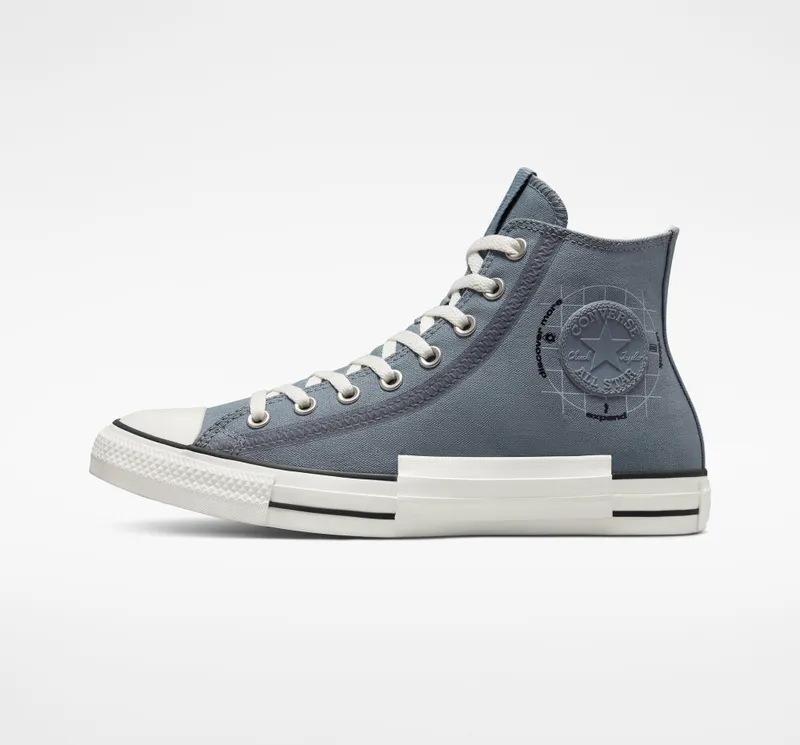 Converse Chuck Taylor All Star Grid Logo Lunar Grey/vintage White/zwart