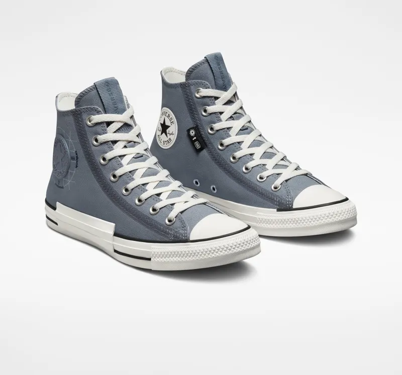 Converse Chuck Taylor All Star Grid Logo Lunar Grey/vintage White/zwart