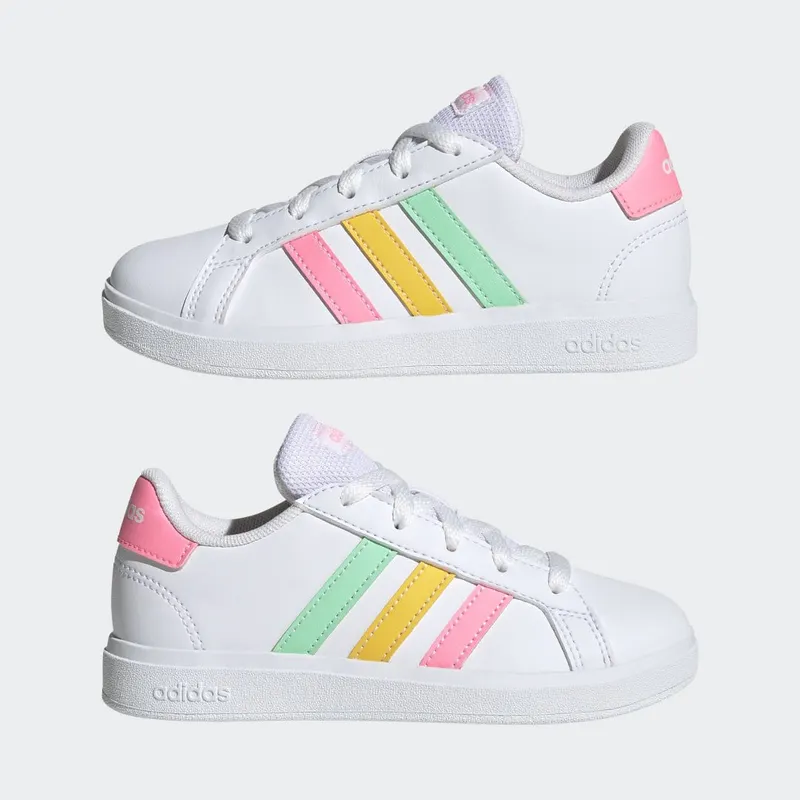 adidas Grand Court Lifestyle Tennis Lace-Up Cloud White / Pulse Mint / Beam Pink (HP8910)