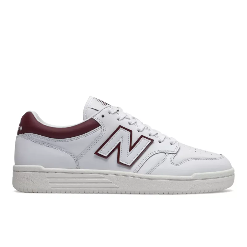 New Balance BB480 LDB White / Burgundy (BB480LDB)