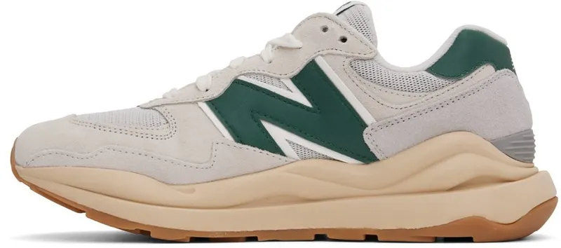 New Balance Beige & Green 57/40 Sneakers (M5740RSG)