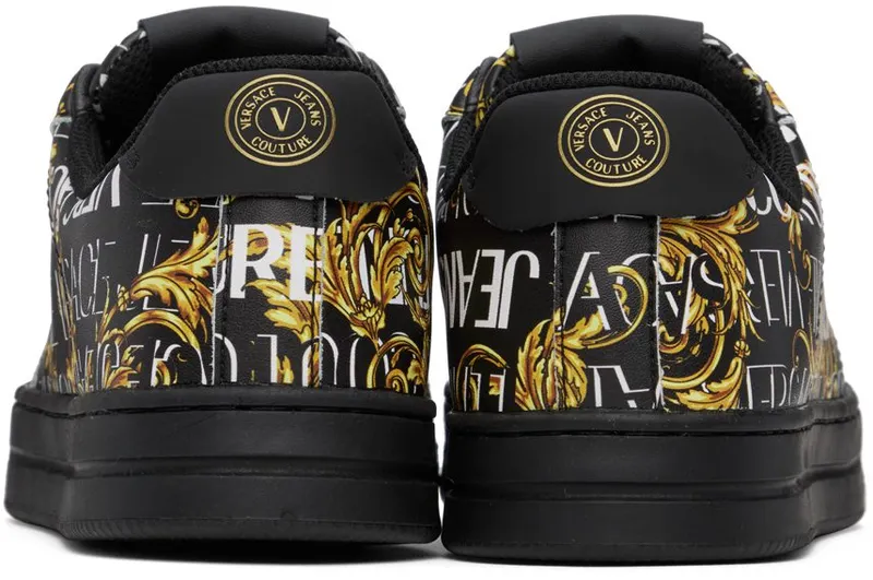 Versace Jeans Couture Black Court 88 Sneakers (E73YA3SK6EZP167)