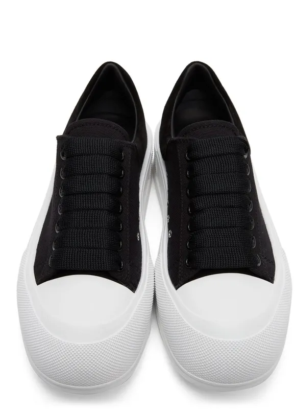 Alexander McQueen White & Pink Plimsoll Sneakers (654593W4MV7)