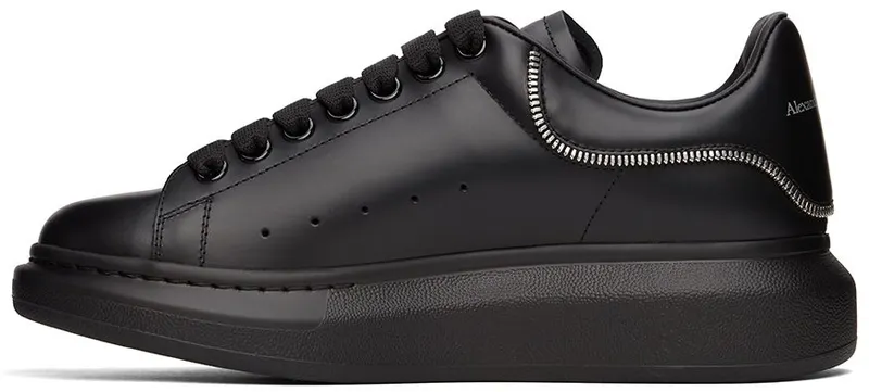 Alexander McQueen Oversized Zip Detailed Black Leather (688521WIB9P1081)