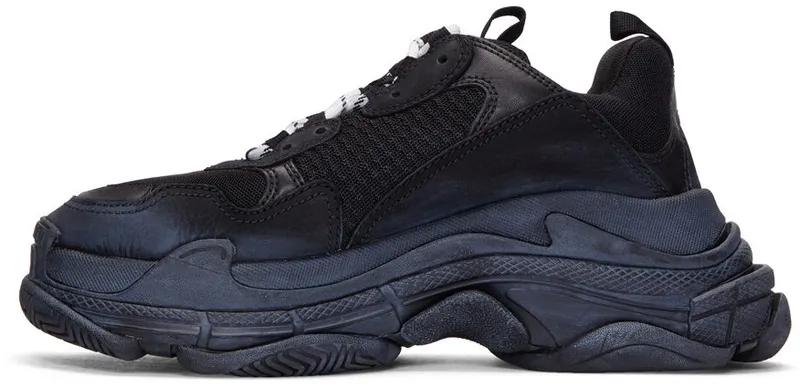 Balenciaga Black Triple S Sneakers (534162 W09O1)
