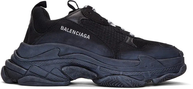 Balenciaga Black Triple S Sneakers (534162 W09O1)